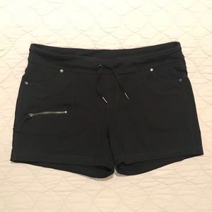 Athleta black shorts. Super comfortable.